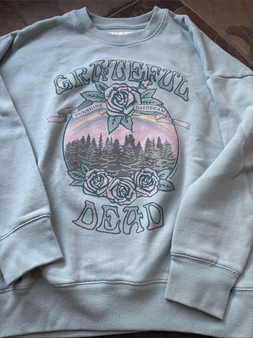 Abercrombie Grateful Dead Mint Green Crewneck Sweatshirt Size 11-12